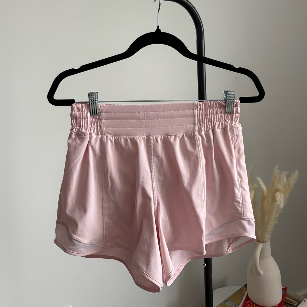 Lululemon Hotty Hot High Rise Pink Lined Shorts - 4” inseam - size 6